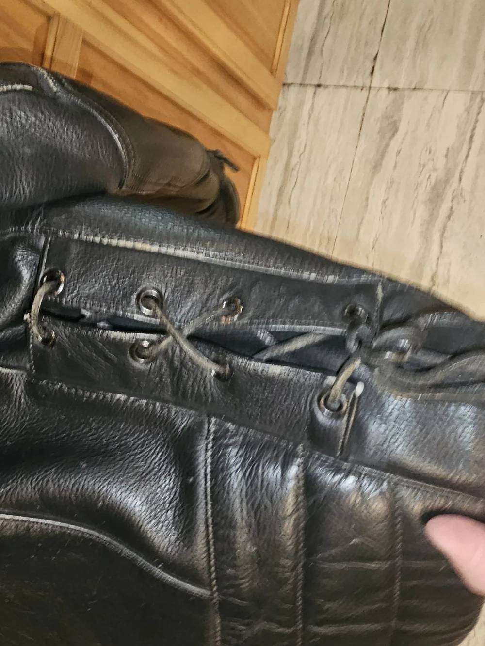 Men's Black Leather Biker Jacket